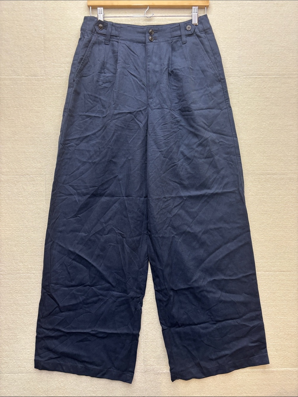 MADEWELL | Harlow Wide-Leg Navy Cotton Trousers pants 6